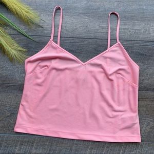 Light Pink Grunge/Retro Cropped Tank